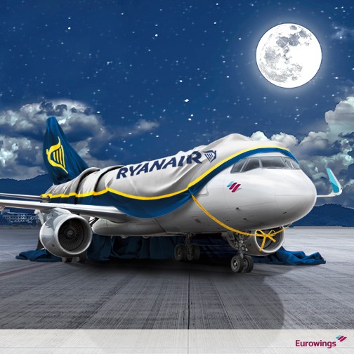 Eurowings firade Halloween utklädda till Ryanair