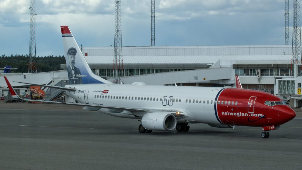 Stålbad för Norwegian europeiska linjenätet